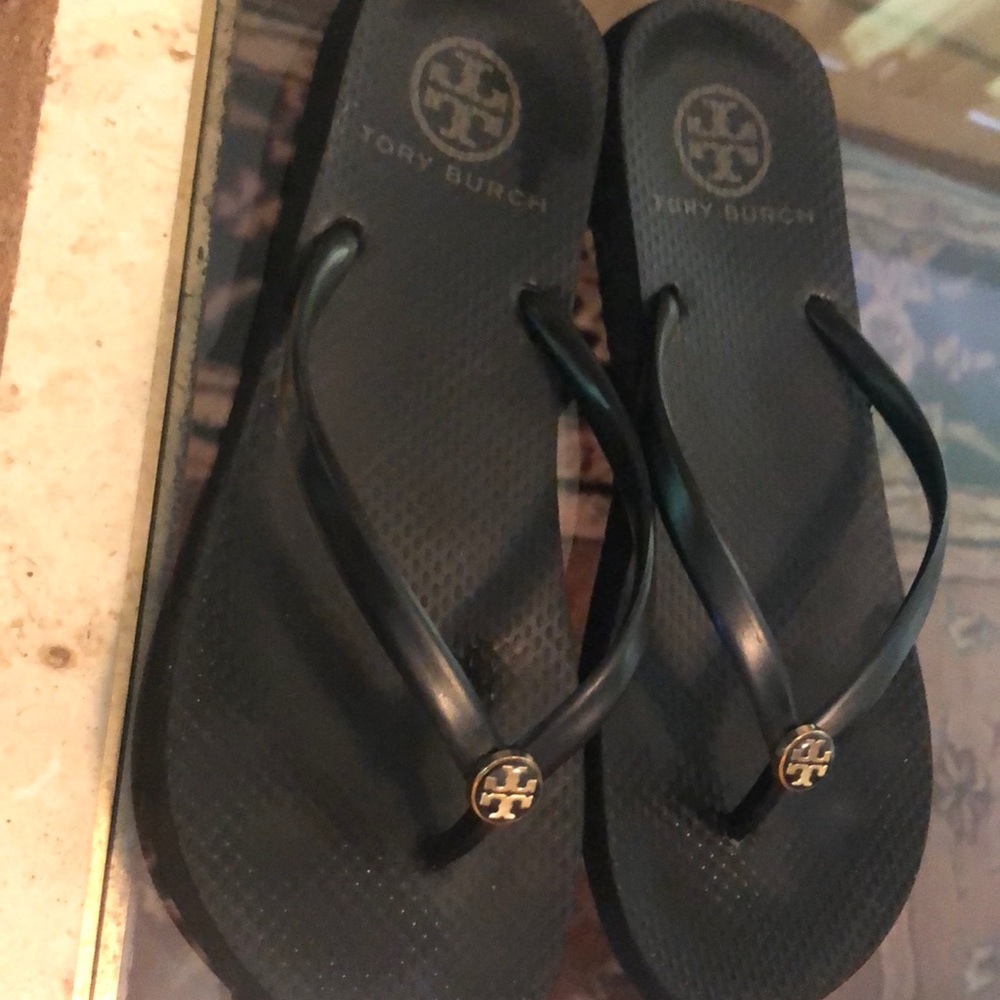 Tory Burch black flip flops